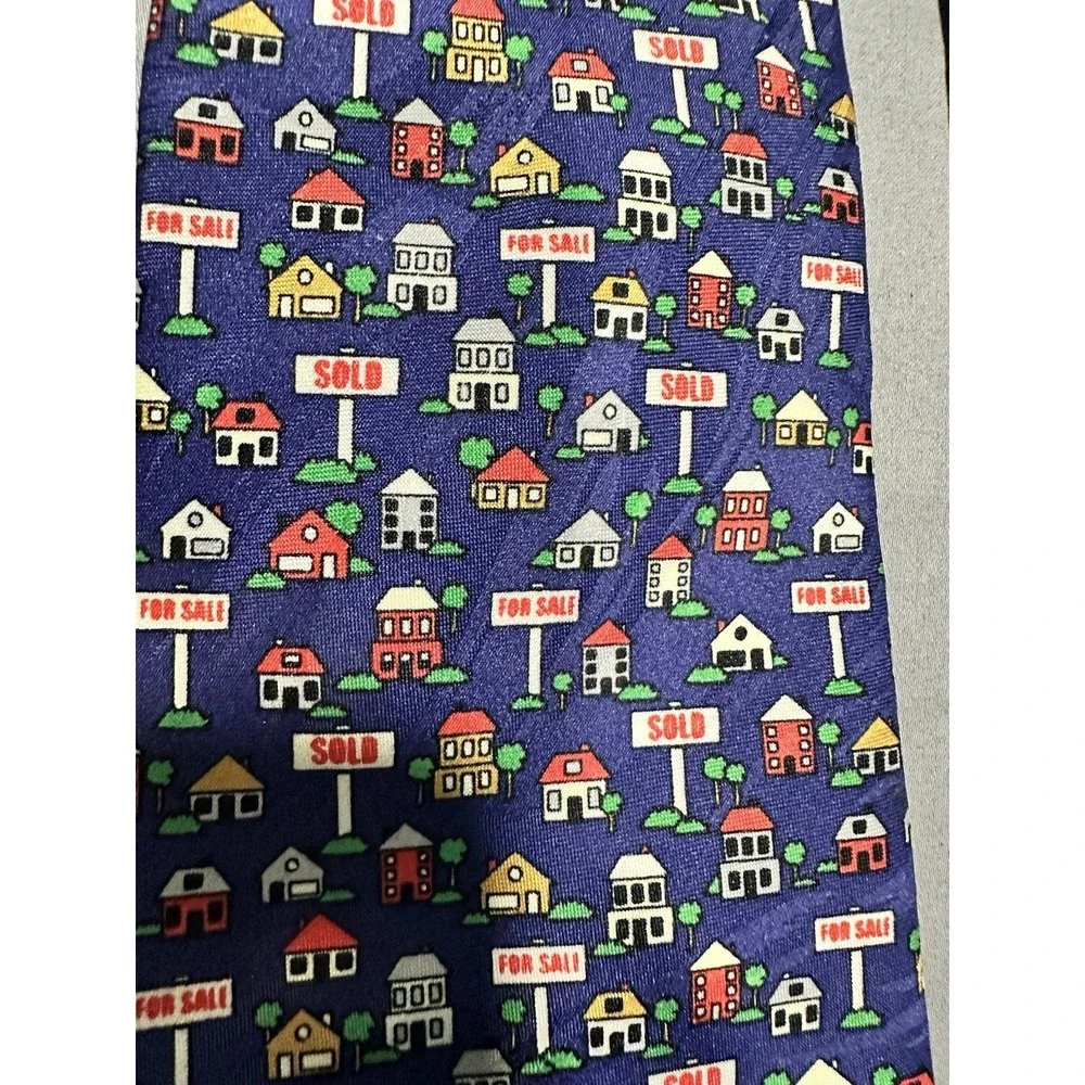 NWT Keith Daniels Colorful Realtor House Sold‎ Neck Tie